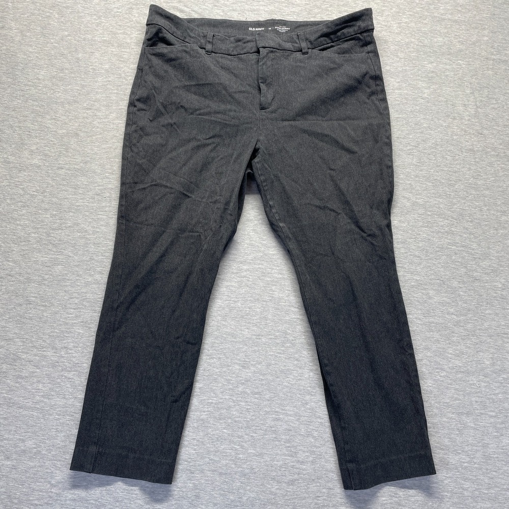 Old Navy High-Rise Pixie Skinny Dress Pants Womens 16 Dark Gray Formal‎ Business